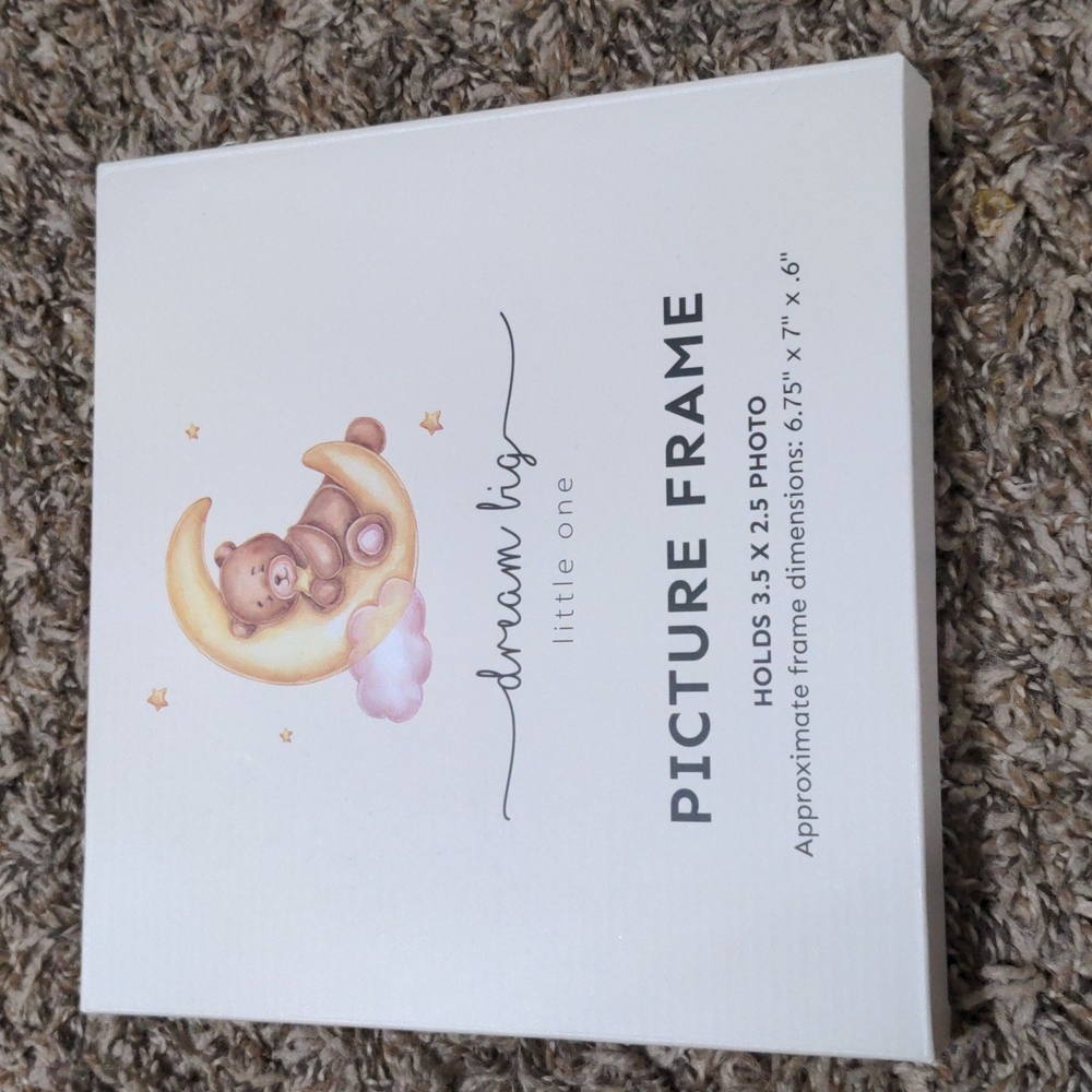White picture frame for baby